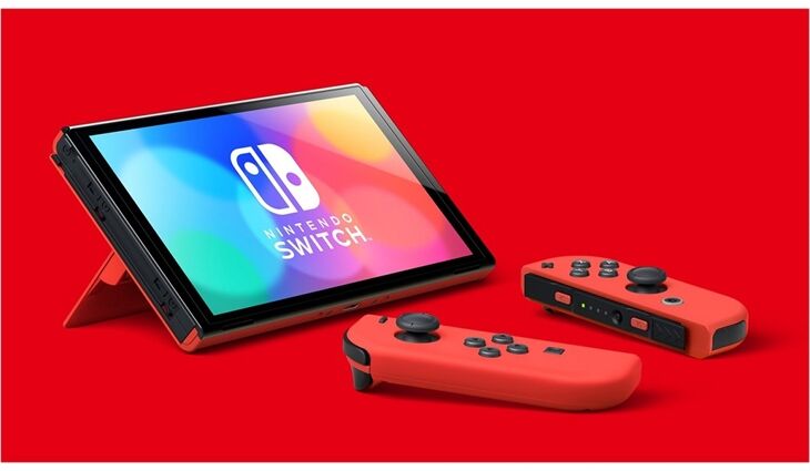Nintendo Switch Konsole (OLED-Modell) rot - Mario Edition