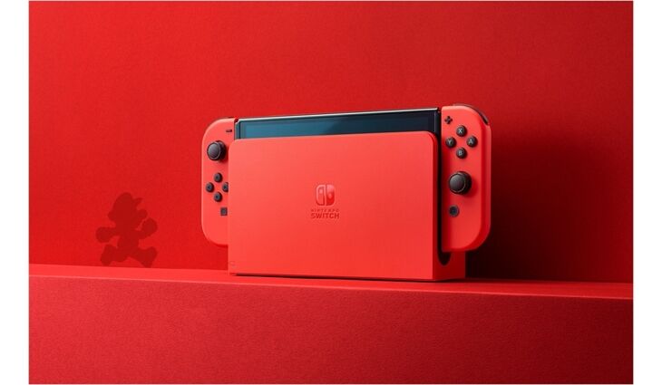 Nintendo Switch Konsole (OLED-Modell) rot - Mario Edition