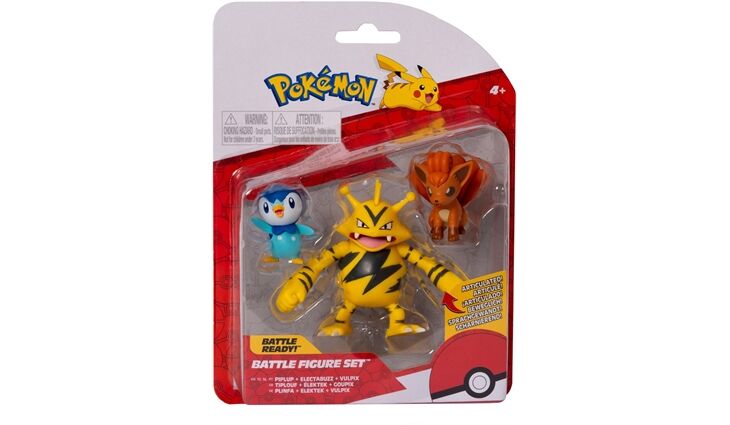 Jazwares BF3 Plinfa,Vulpix,Elektek,Battle Figuren 3er Pack