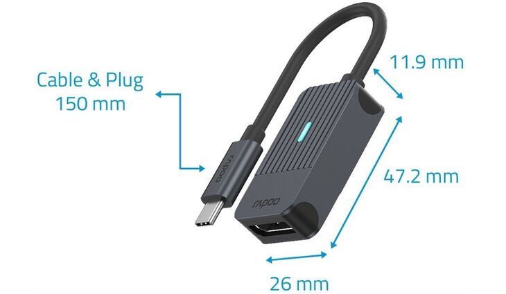 Rapoo 217686 USB-C>DisplayPort Adapter