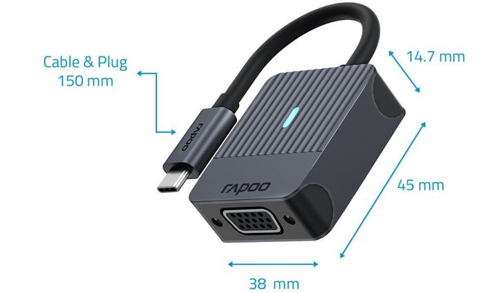 Rapoo 217684 USB-C>VGA Adapter