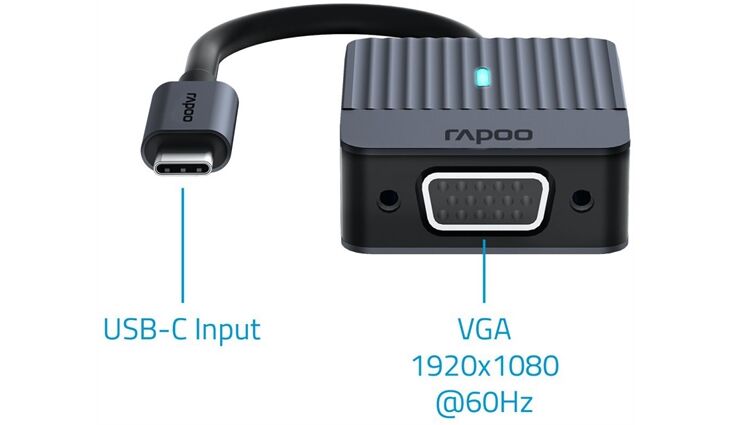 Rapoo 217684 USB-C>VGA Adapter