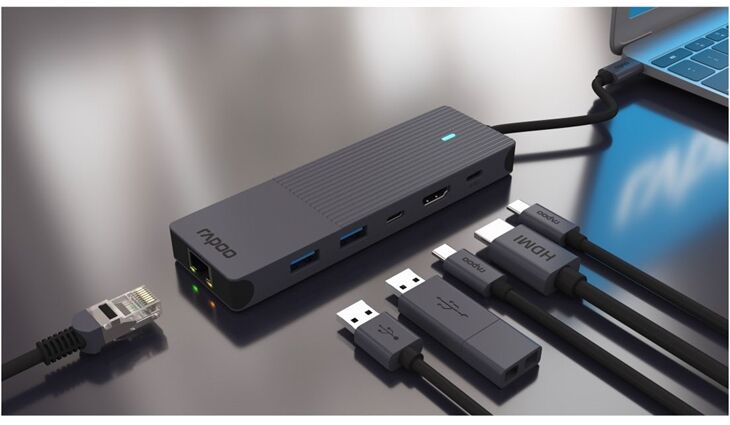 Rapoo 217689 USB-C 6-in-1 Multiport Adapter