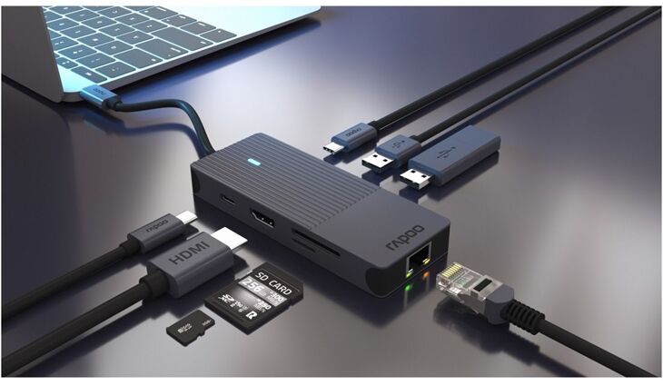 Rapoo 217691 USB-C 8-in-1 Multiport Adapter