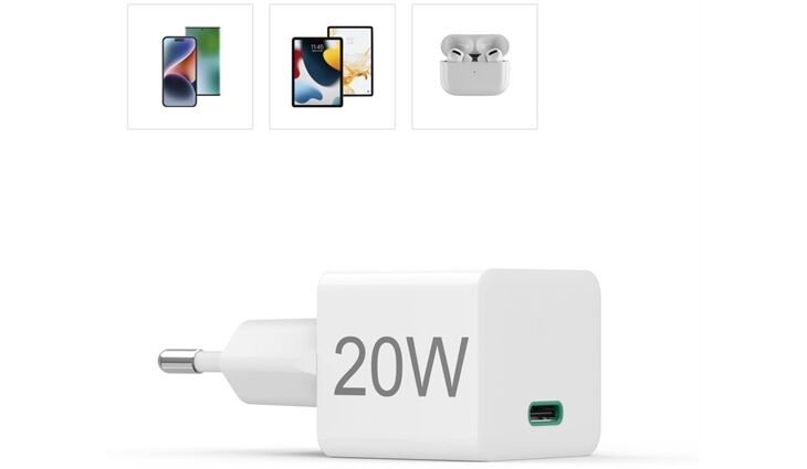 Hama 201650 Mini-Schnellladegerät USB-C (20W)