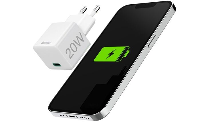 Hama 201650 Mini-Schnellladegerät USB-C (20W)