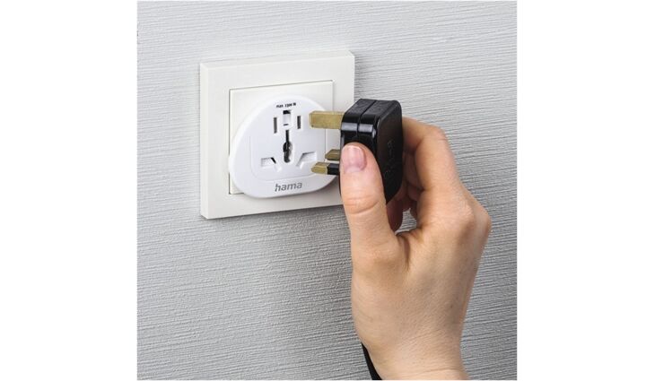 Hama 223455 Reiseadapter (Welt>Europa)