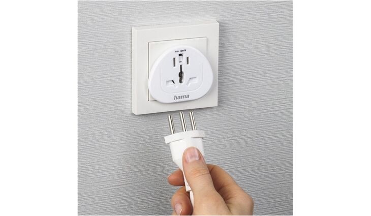 Hama 223455 Reiseadapter (Welt>Europa)