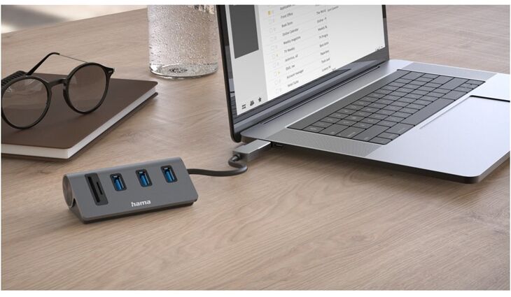 Hama 200140 USB-Hub/Kartenleser 5 Ports