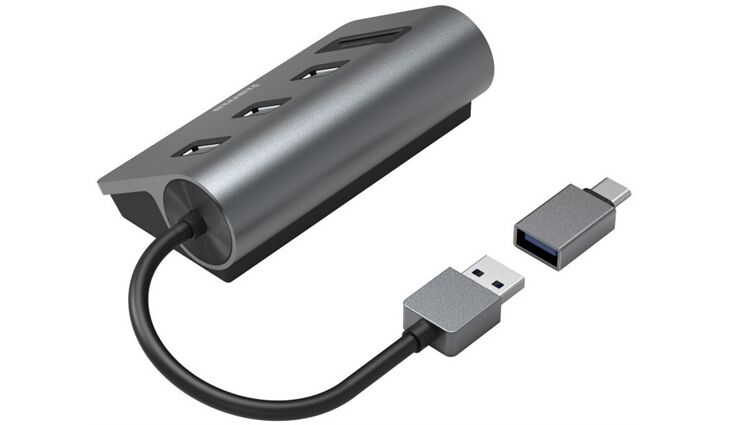 Hama 200140 USB-Hub/Kartenleser 5 Ports