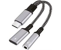 Peter Jäckel 20894 USB-C zu 3,5 mm Audioadapter mit Ladefunktio