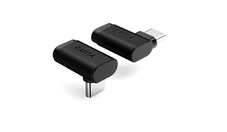 Hama USB-C-Winkeladapter 90° 2er Set