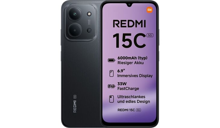 Xiaomi Redmi 15C 5G (4GB+128GB) DE midnight black