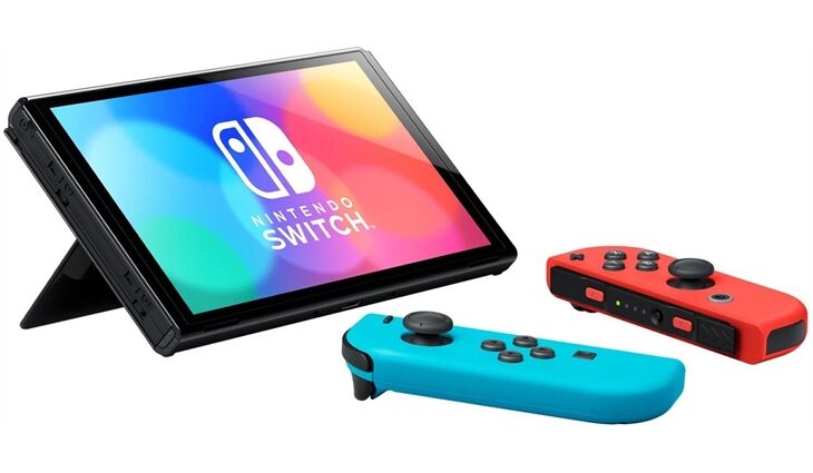 Nintendo Switch Konsole (OLED-Modell) neon rot/blau