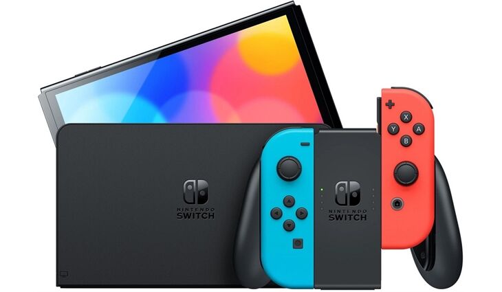 Nintendo Switch Konsole (OLED-Modell) neon rot/blau