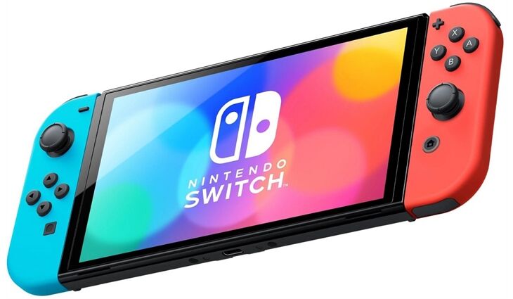 Nintendo Switch Konsole (OLED-Modell) neon rot/blau