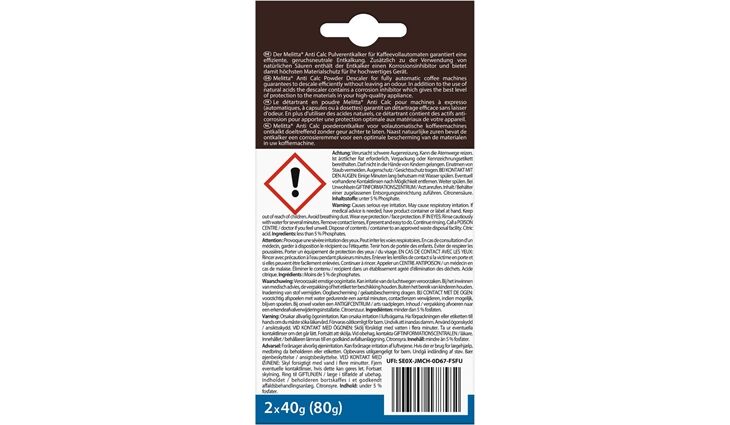 Melitta ENTKALKER 2 SACHETS