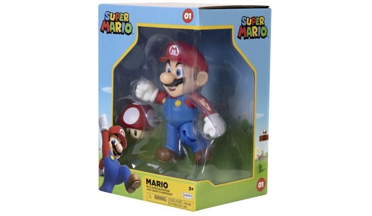 JAKKSPACIF Mario Figur (10cm) Sammlerbox