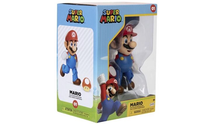 JAKKSPACIF Mario Figur (10cm) Sammlerbox