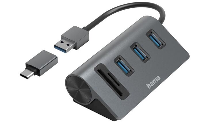 Hama 200140 USB-Hub/Kartenleser 5 Ports