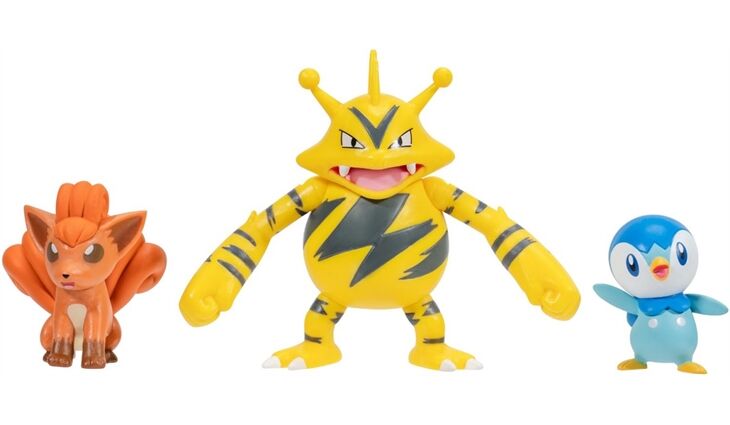 Jazwares BF3 Plinfa,Vulpix,Elektek,Battle Figuren 3er Pack