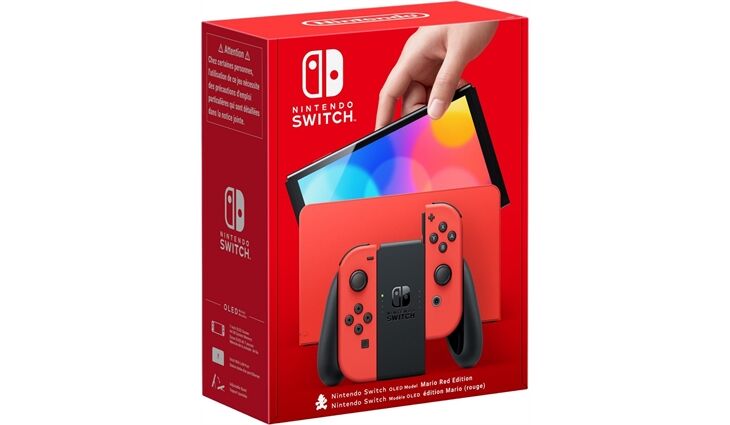 Nintendo Switch Konsole (OLED-Modell) rot - Mario Edition